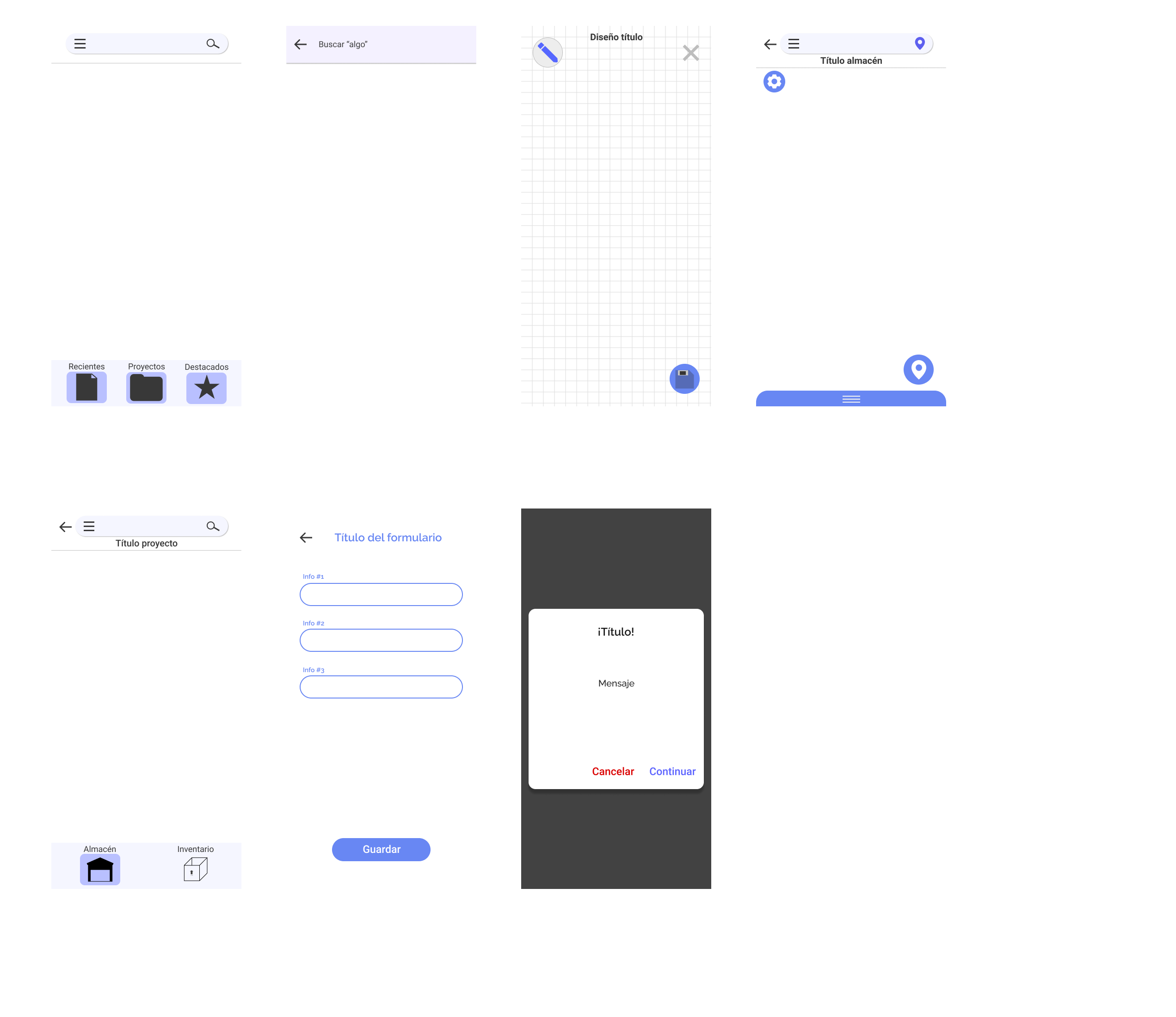 Example of Atomic design - Templates